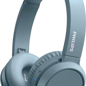 PHILIPS H4205 On-Ear Wireless Headphones with 32mm Drivers and BASS Boost on-Demand, Blue